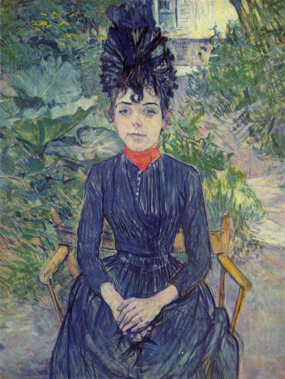 bahçede Justine Dieuhl by Henri de Toulouse Lautrec