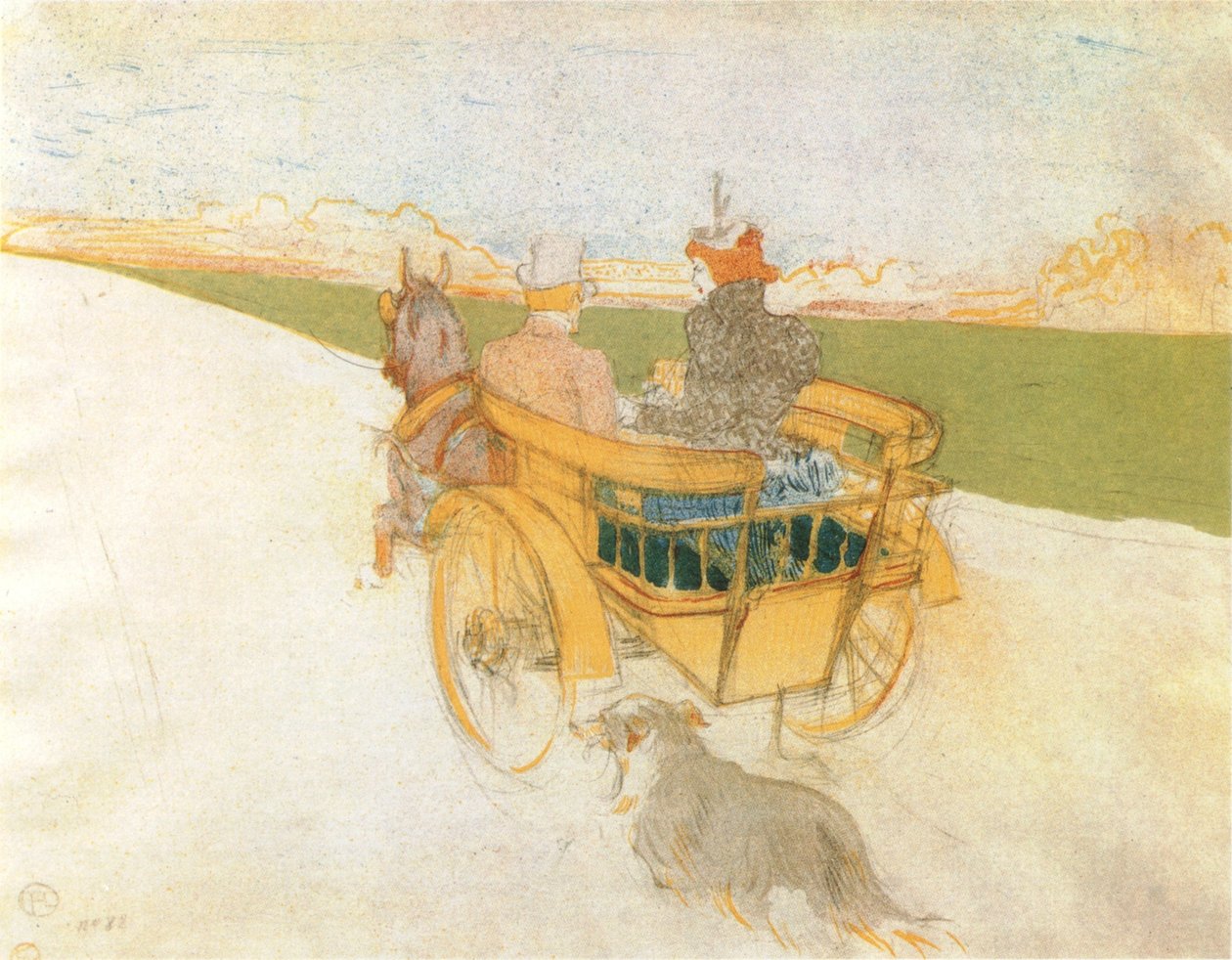 kırsal çıkış by Henri de Toulouse Lautrec