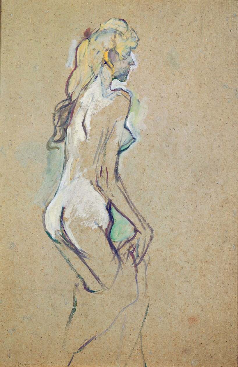 çıplak genç kız by Henri de Toulouse Lautrec