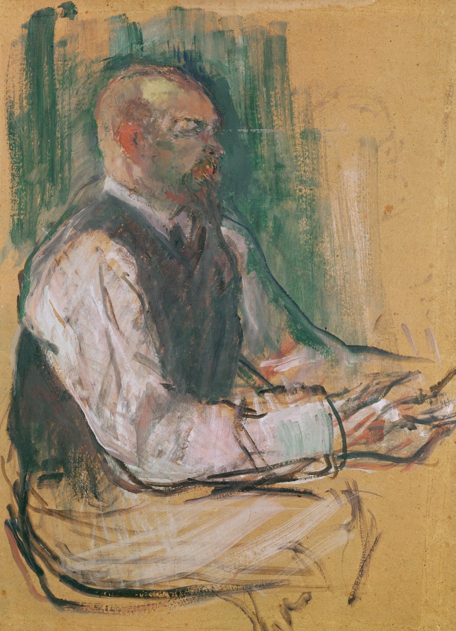 Profesör Robert Wurz (1858-1919) 1901 (kart üzerinde yağlı boya) by Henri de Toulouse Lautrec