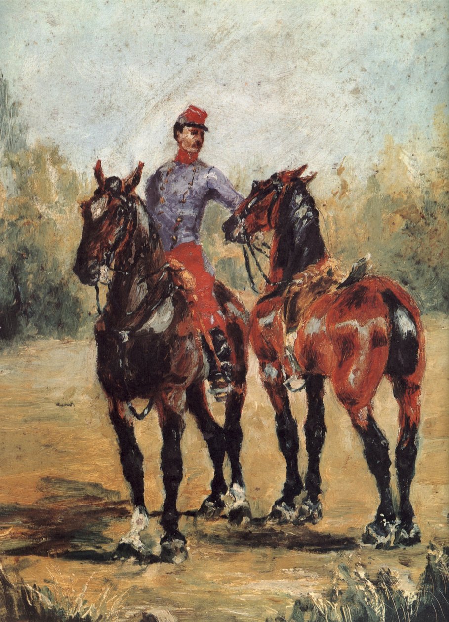 İki atlı damat by Henri de Toulouse Lautrec
