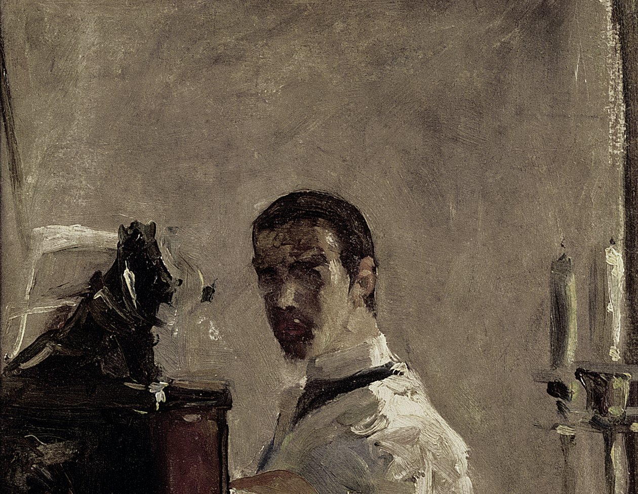 Otoportre, 1880 (37178 detayı) by Henri de Toulouse Lautrec