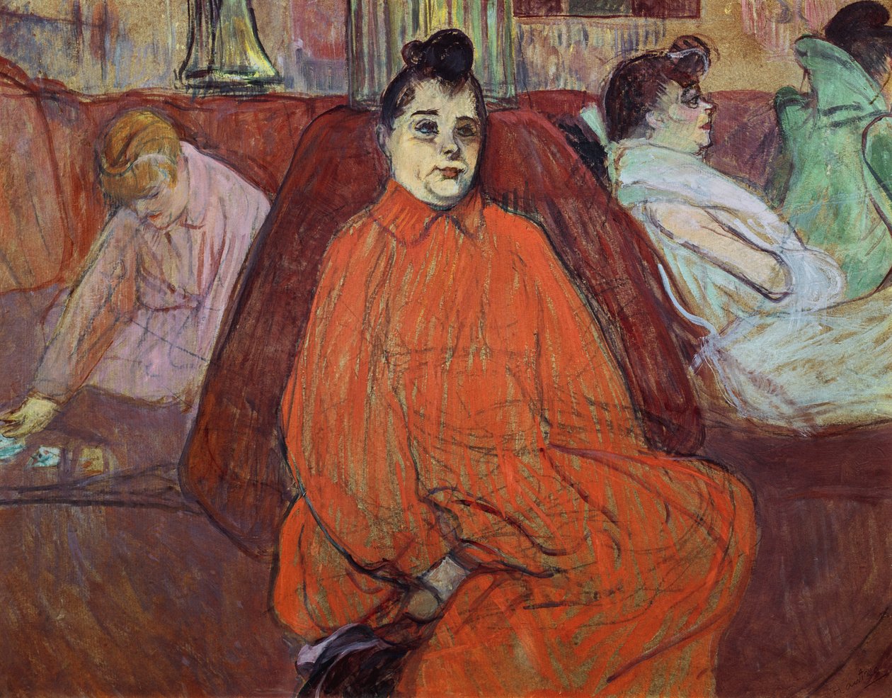 Divan, 1893 (karton üzerine guaj ve pastel) by Henri de Toulouse Lautrec