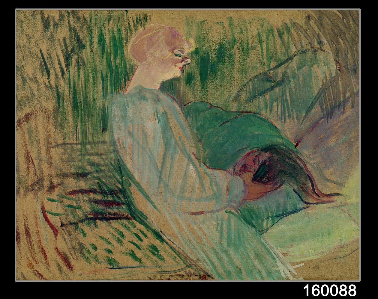 Divan, Rolande, 1894 (karton üzerine yağlı boya) by Henri de Toulouse Lautrec