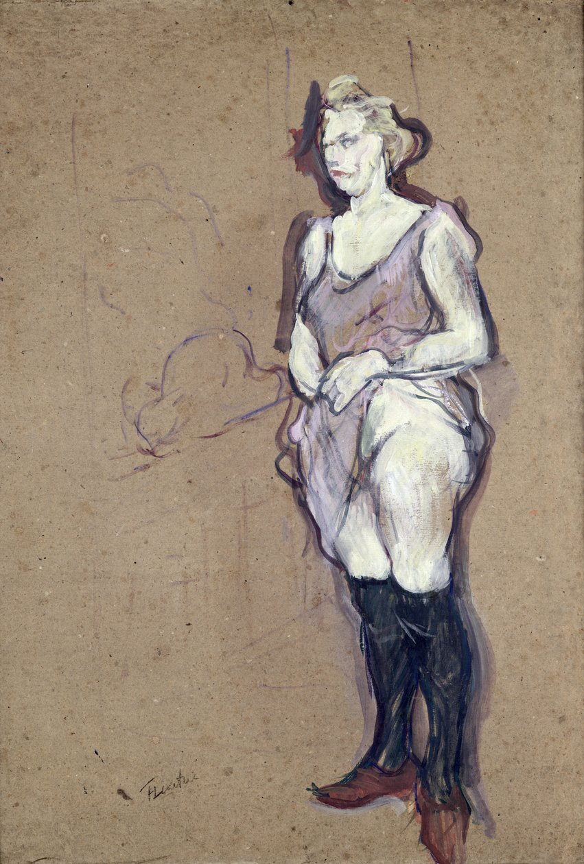 Tıbbi Muayene: Sarışın Fahişe, 1894 (karttaki yağ) by Henri de Toulouse Lautrec