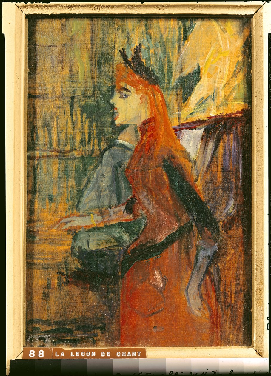 Şarkı Dersi, 1882 by Henri de Toulouse Lautrec
