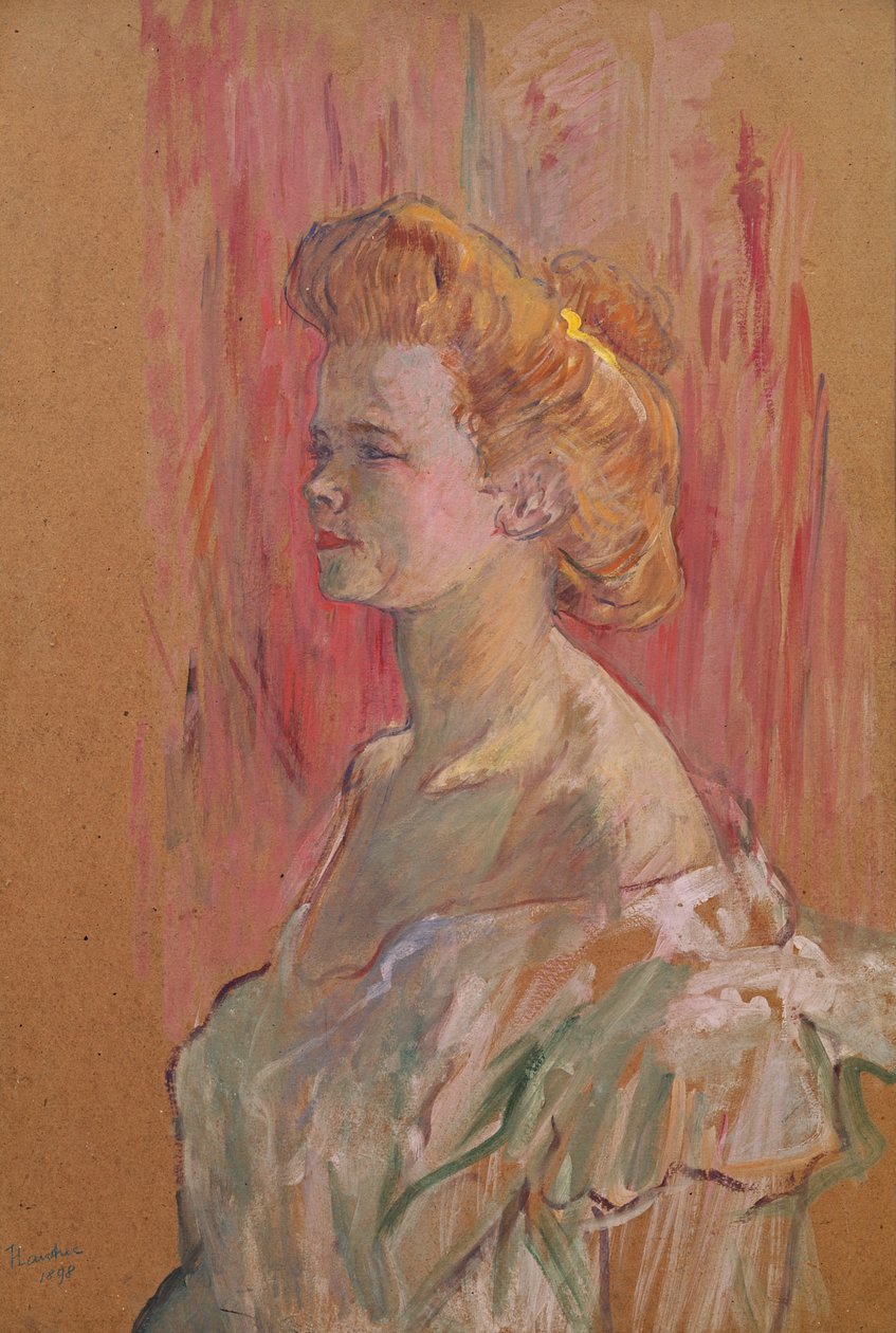 Sfenks, 1898 (karton üzerine yağlı boya) by Henri de Toulouse Lautrec