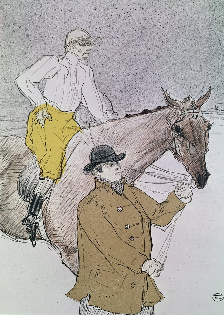 Jokey startı verdi by Henri de Toulouse Lautrec