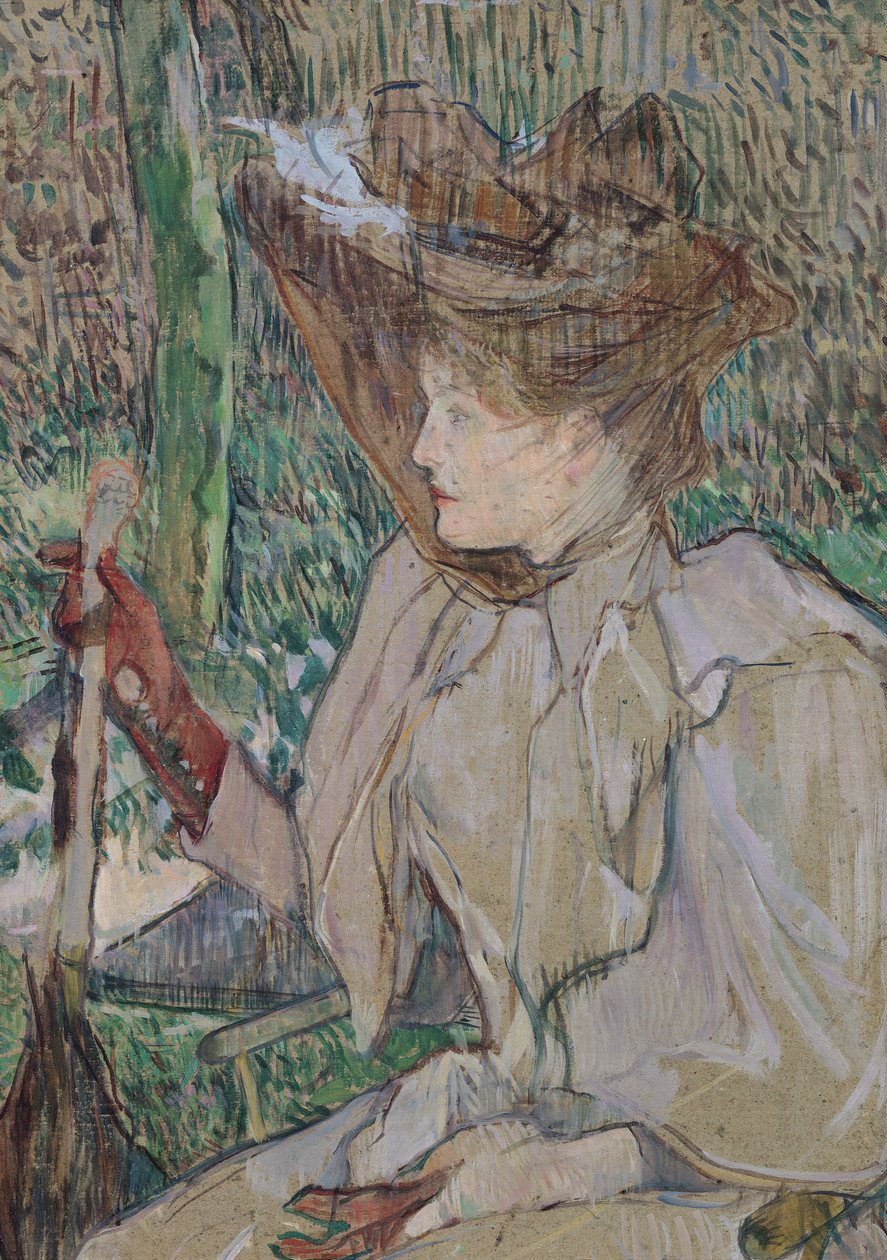 Eldivenli Kadın, 1891 (karton üzerine yağlı boya) by Henri de Toulouse Lautrec