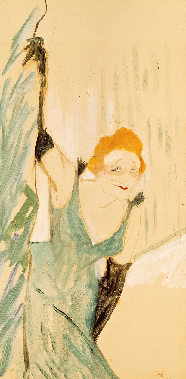 Yvette Guilbert (1867-1944) Perde Çağrısı alıyor, 1894 by Henri de Toulouse Lautrec