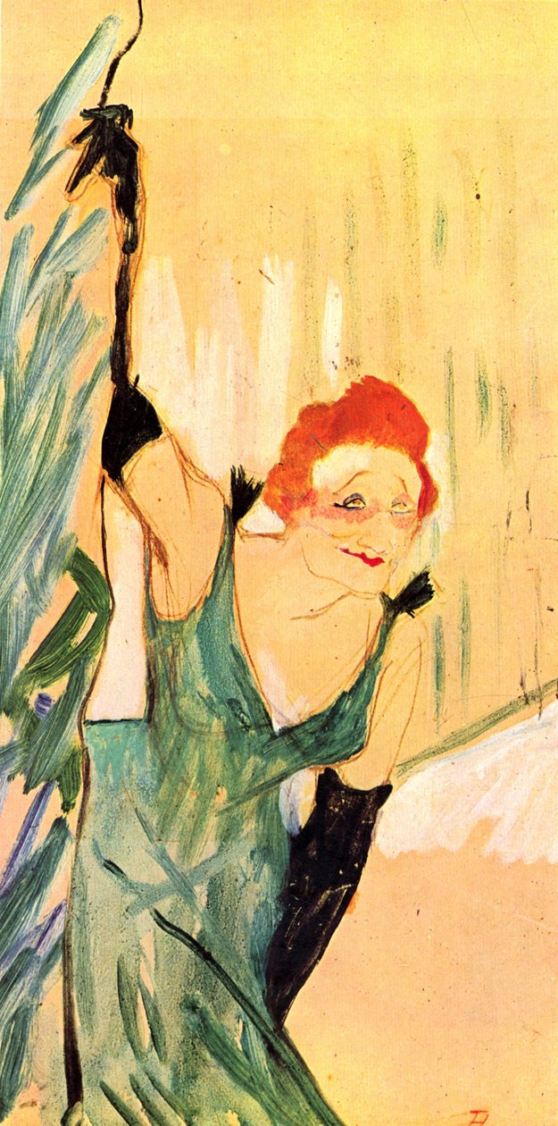 Yvette Guilbert seyircileri selamlıyor by Henri de Toulouse Lautrec