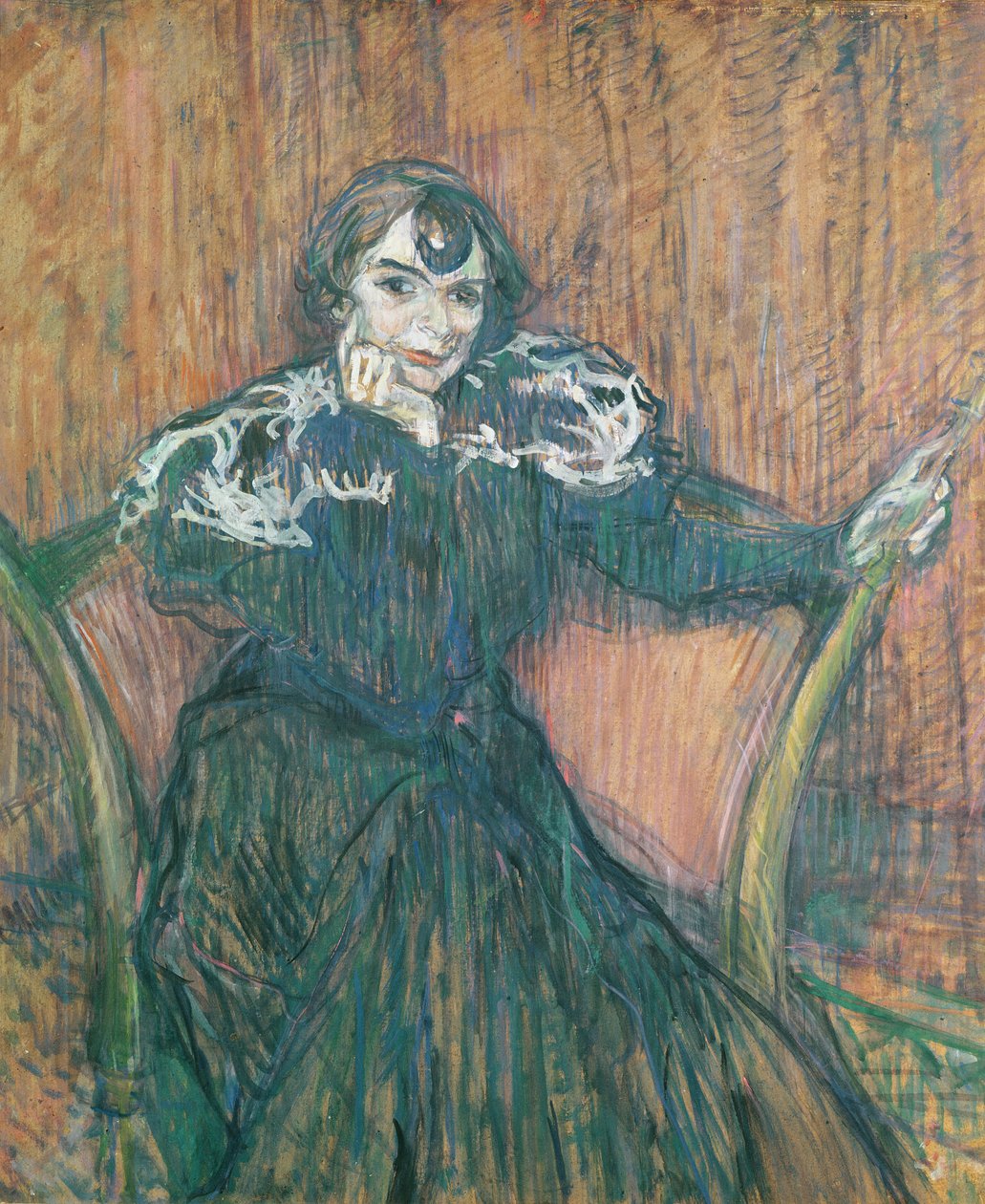 Madam Berthe Bady, 1897 (kart üzeri yağlı boya) by Henri de Toulouse Lautrec