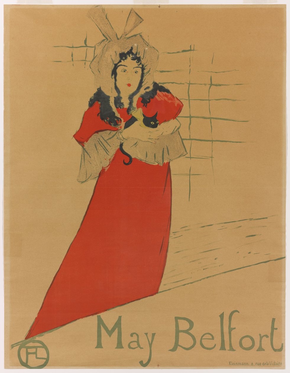 May Belfort, 1895 (fırça, sıçrama ve pastel boya litografi, kağıda beş renkte basılmış) by Henri de Toulouse Lautrec
