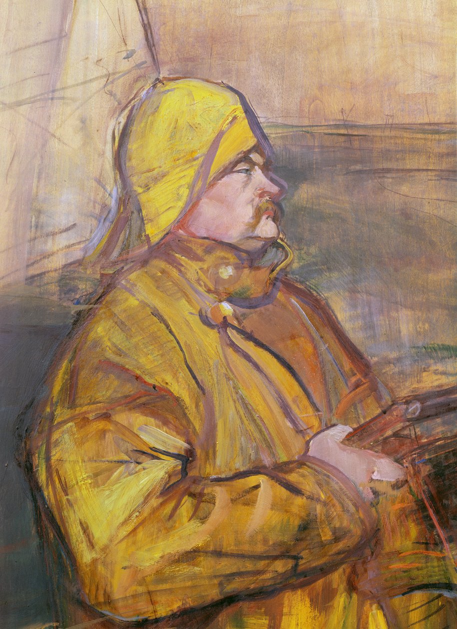 Mösyö Maurice Joyant, 1900 başın detayı by Henri de Toulouse Lautrec