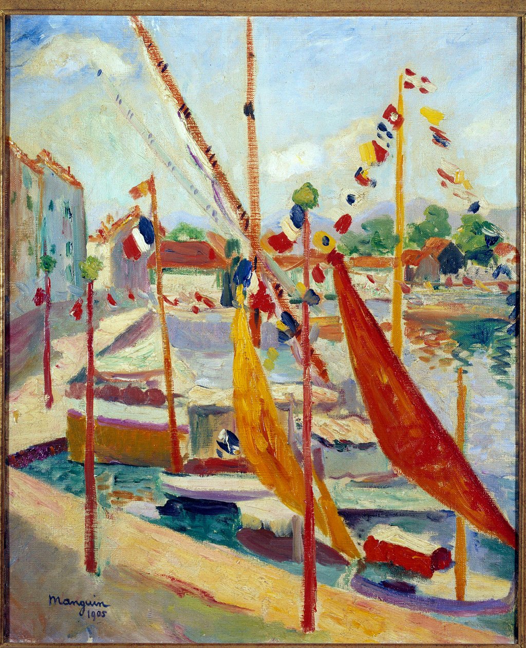 14 Temmuz Saint Tropez Tablosu, Henri Manguin (1874-1949) 1905 Özel koleksiyon by Henri Charles Manguin
