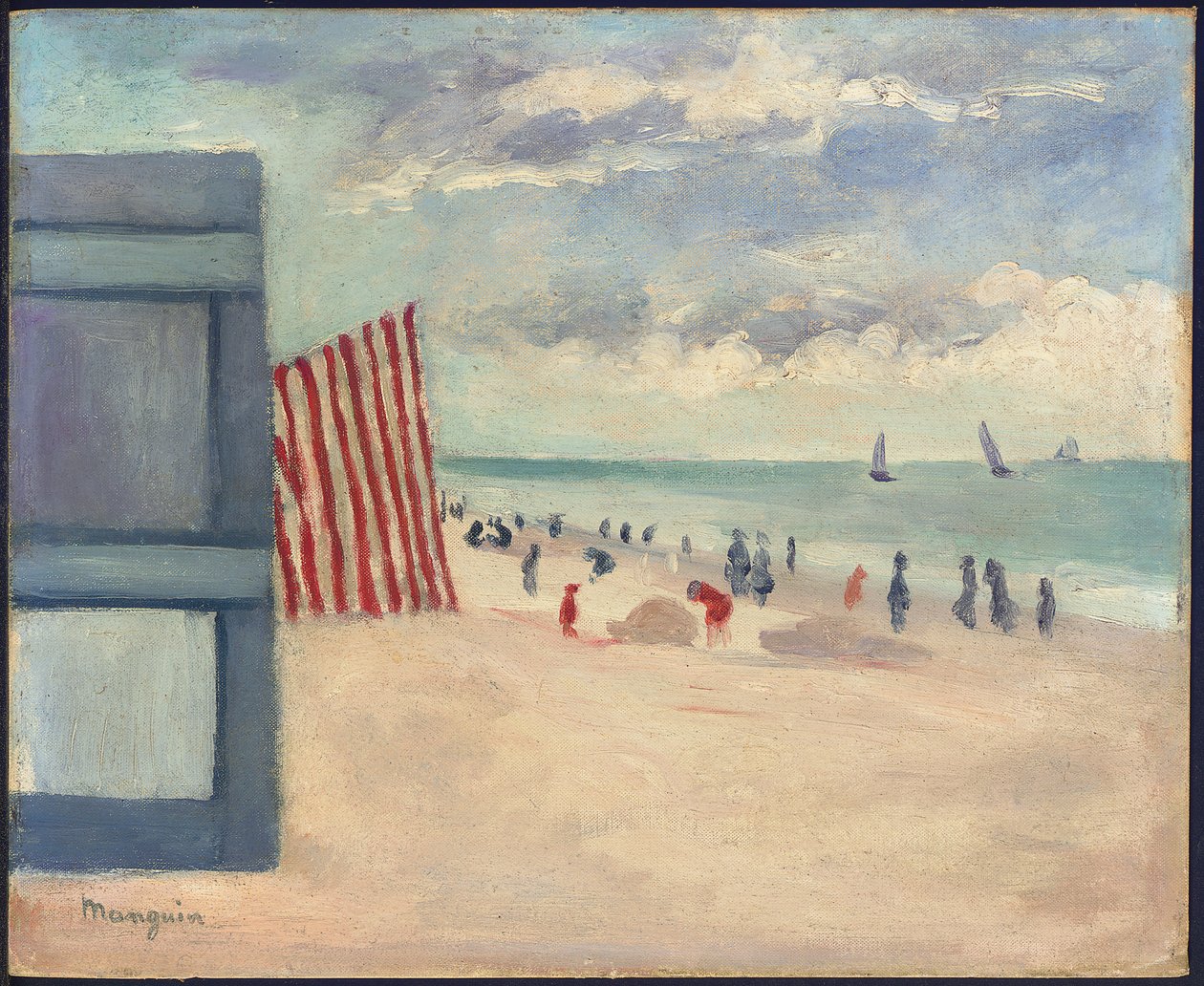 Touquet'deki Plaj by Henri Charles Manguin