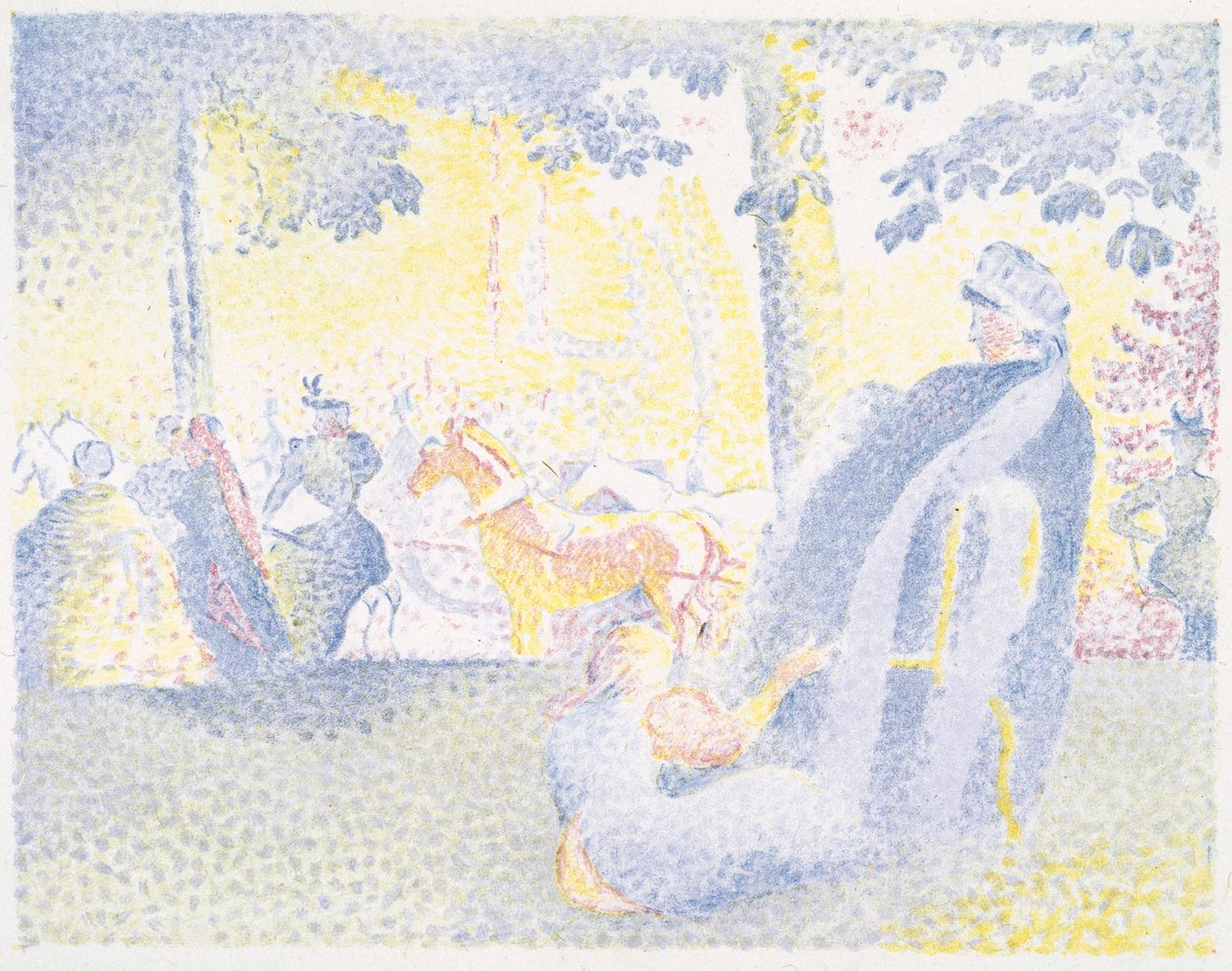 On the Champs-Élyseés, 1898  by Henri Edmond Cross