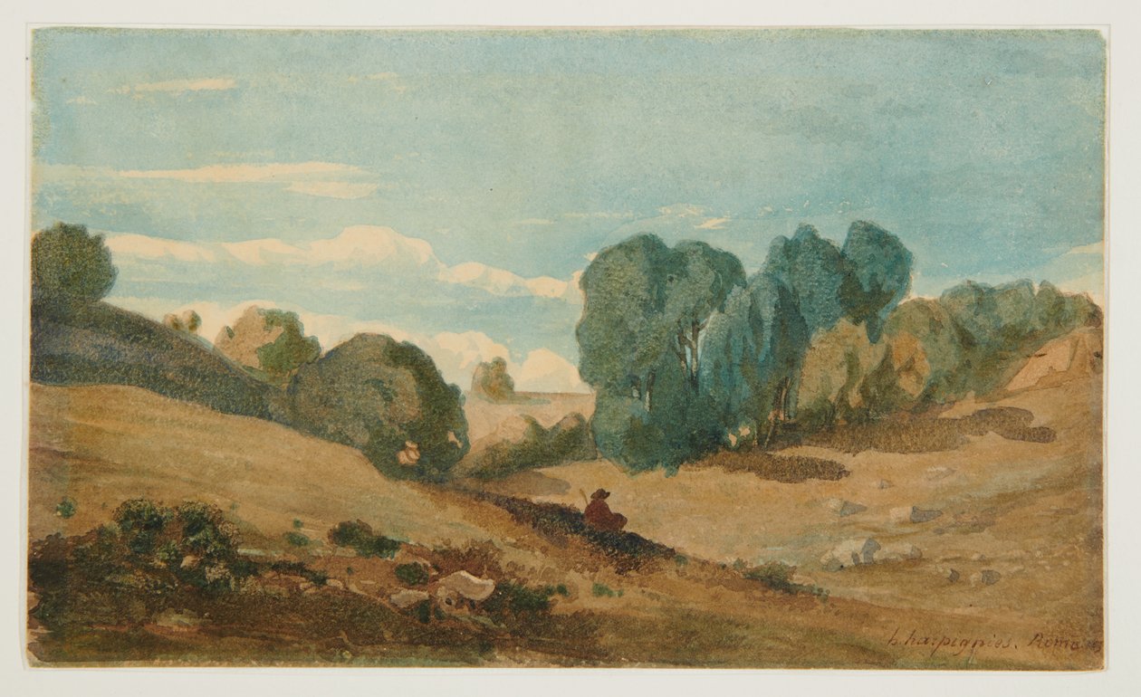 Roma yakınında görüntüle by Henri Joseph Harpignies