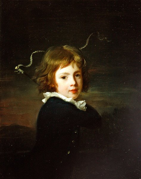 Lord Wood olduğuna inanılan genç bir çocuğun portresi (tuval üzerine yağlı boya) by Henri Pierre Danloux