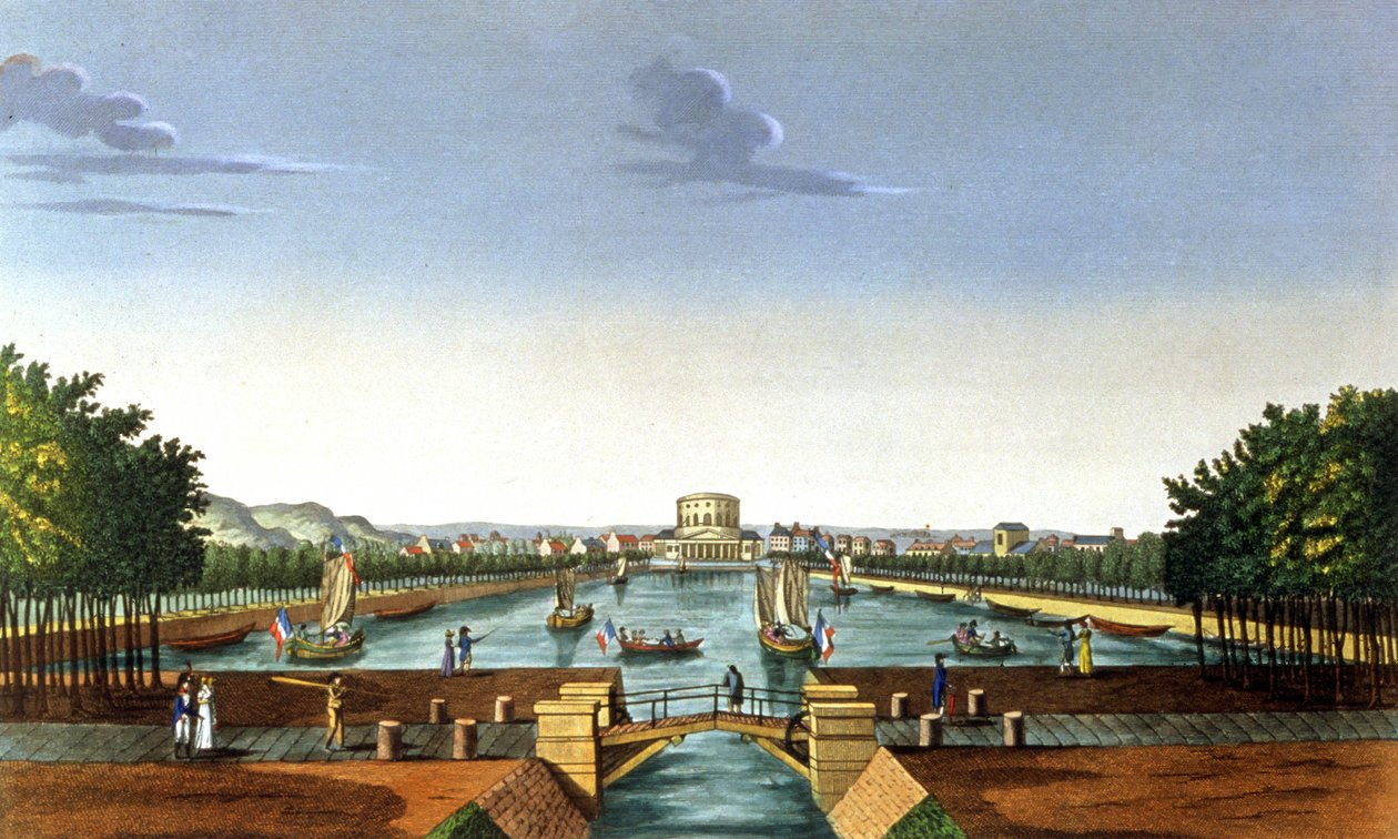 Paris, Vilette havzası by Henri (after) Courvoisier Voisin