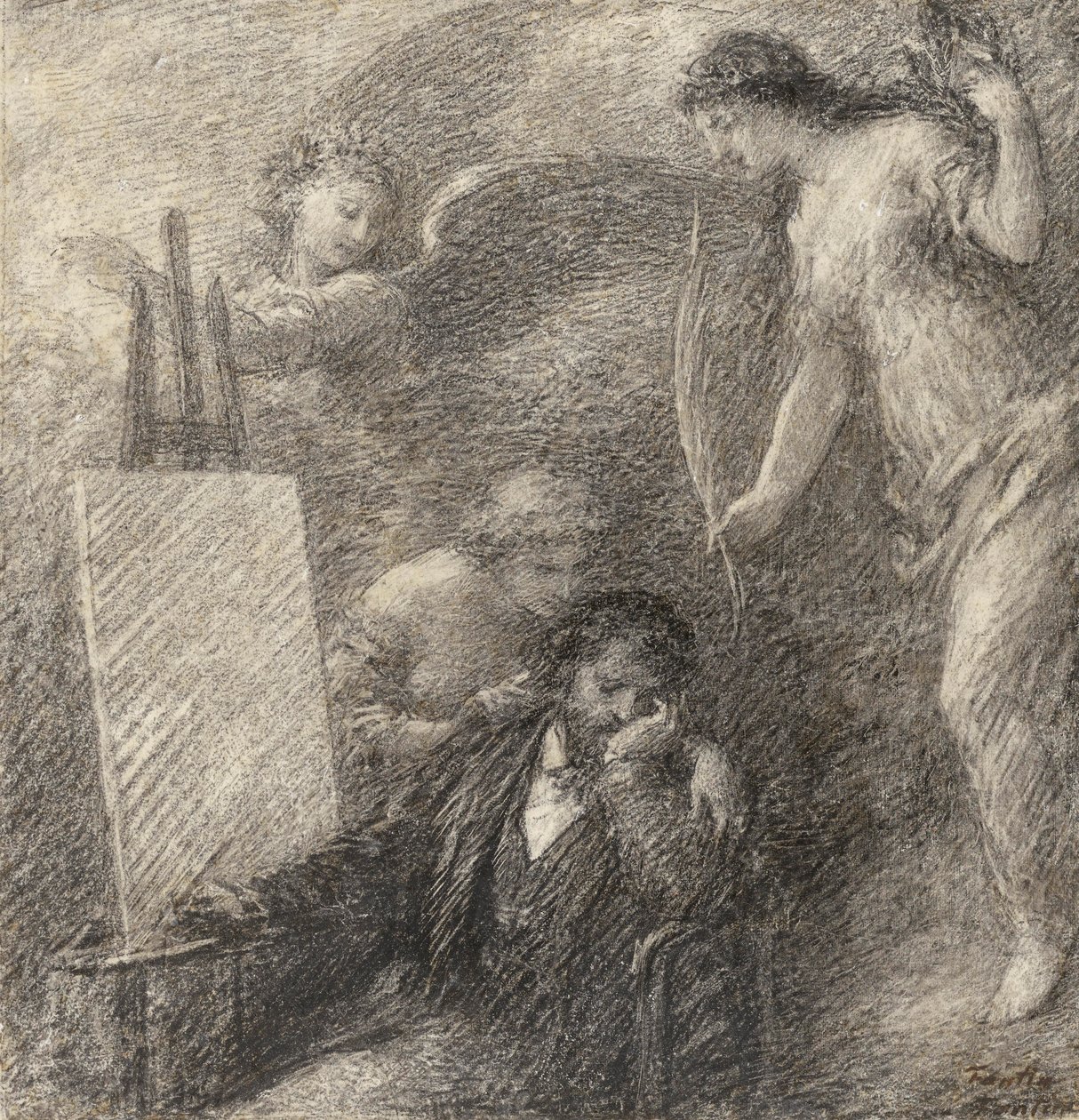 Sanatçının Cesareti by Henri (follower of) Fantin Latour