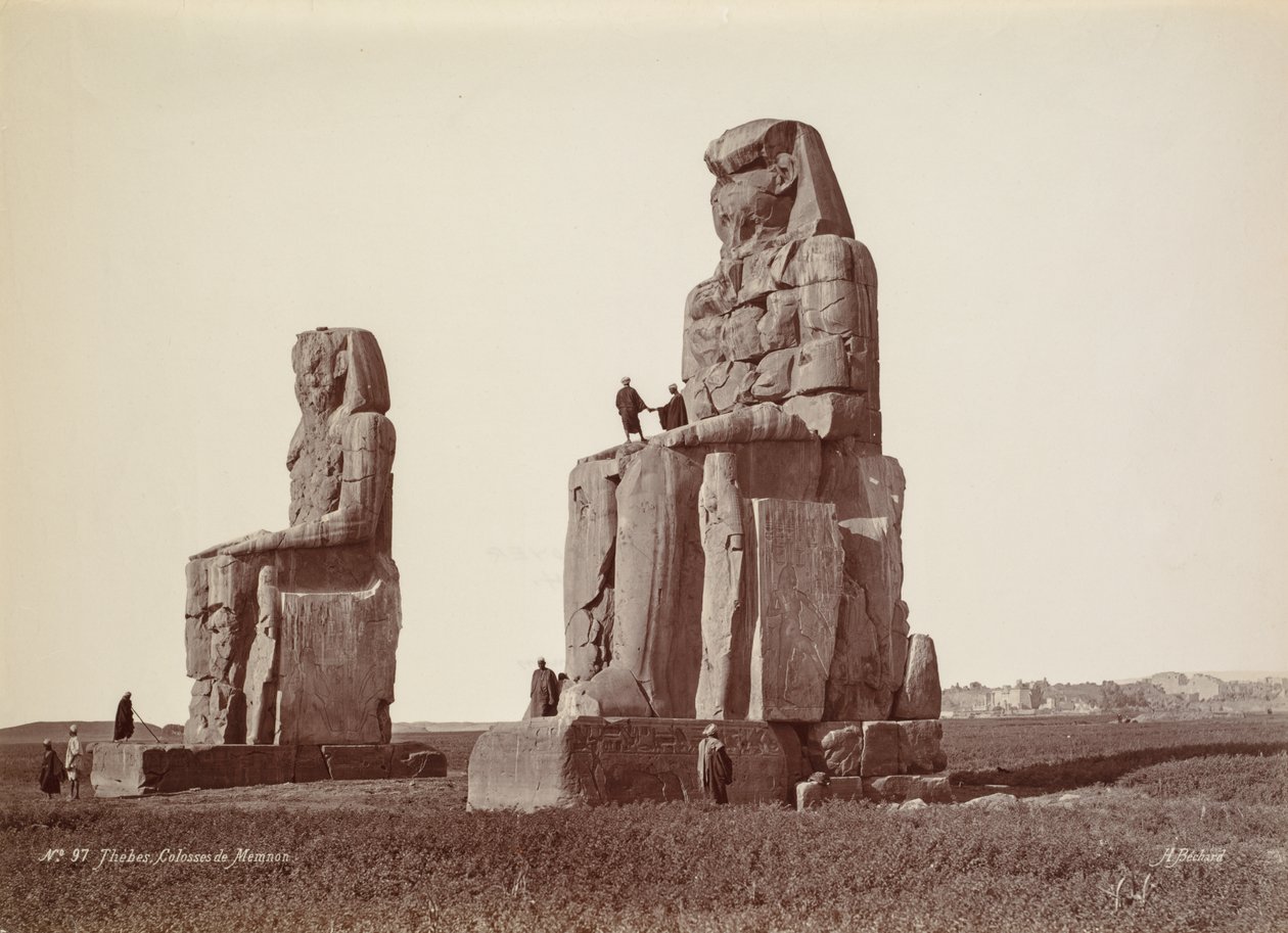 Thebes, Memnon Heykeli by Henri Béchard