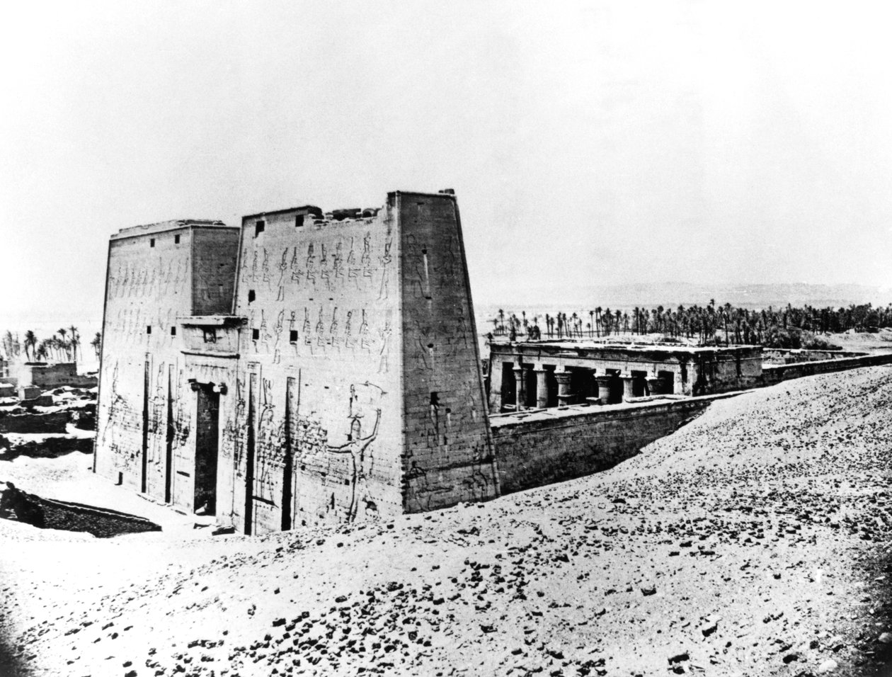 Edfu, Nubia, Mısır, 1887 by Georges Henri Bechard