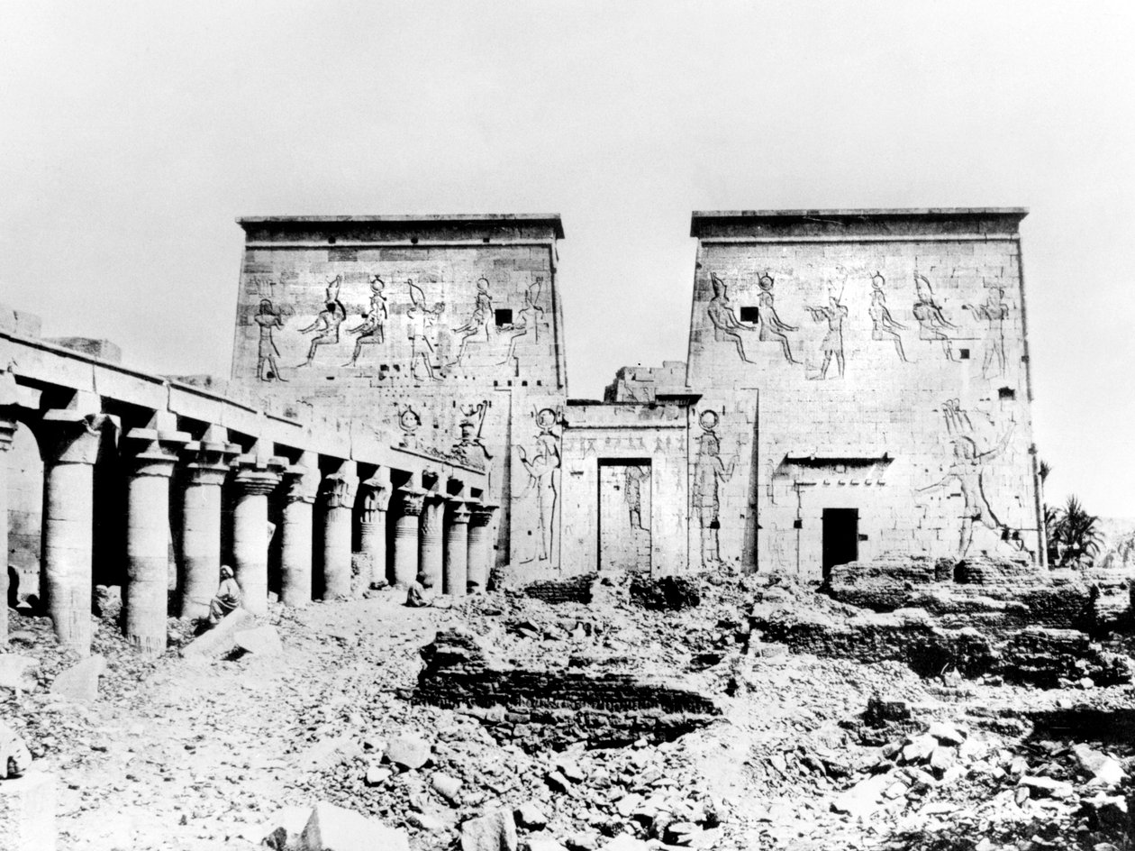 İsis Tapınağı, Philae, Nubia, Mısır, 1887 by Georges Henri Bechard