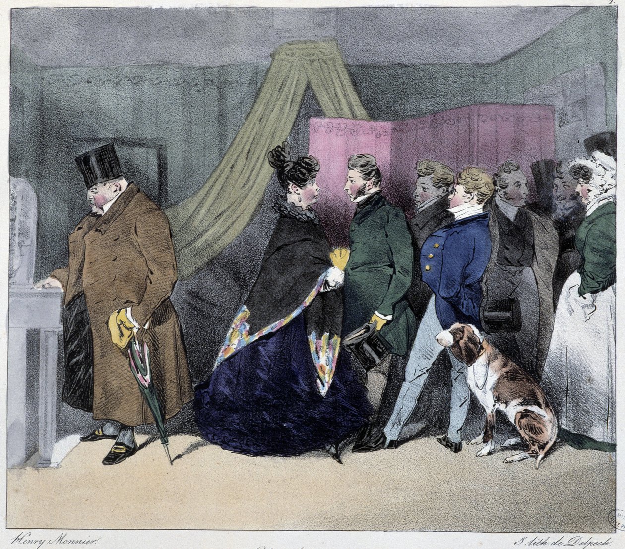 Düşüncesizlik - Henri Monnier tarafından “” Parisli eskizler” de, ed. Delpech, Paris by Henri Bonaventure Monnier