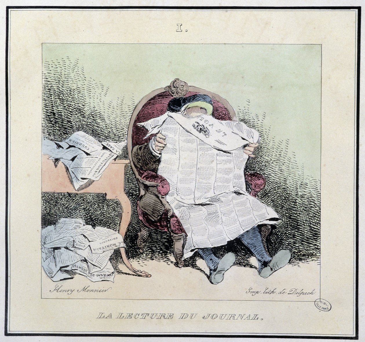 Gazeteyi okumak - Henri Monnier