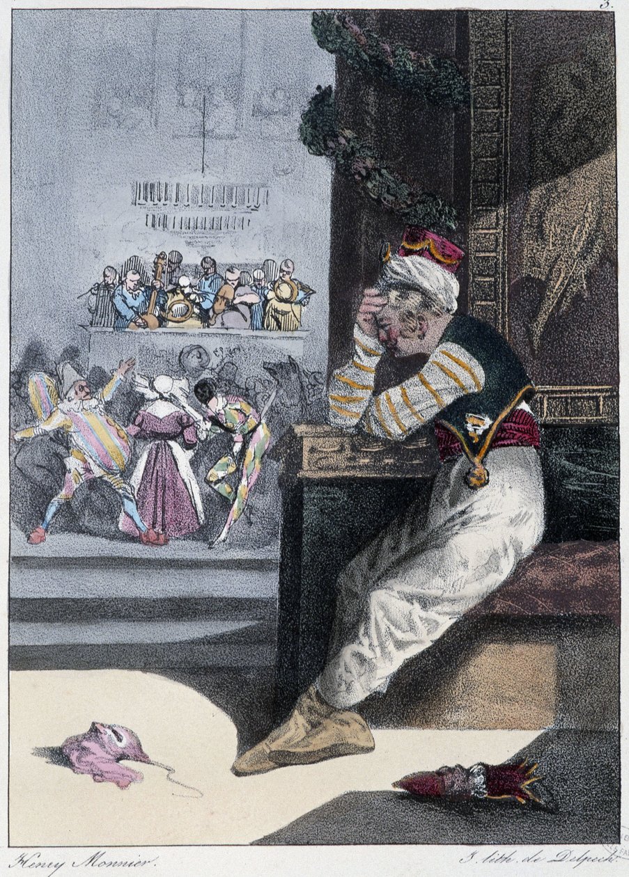 Le Carnival: “” Herkes zevkini bulduğu yerde alır”” - Henri Monnier tarafından “” Les pastemps”” içinde, ed. Delpech, Paris by Henri Bonaventure Monnier