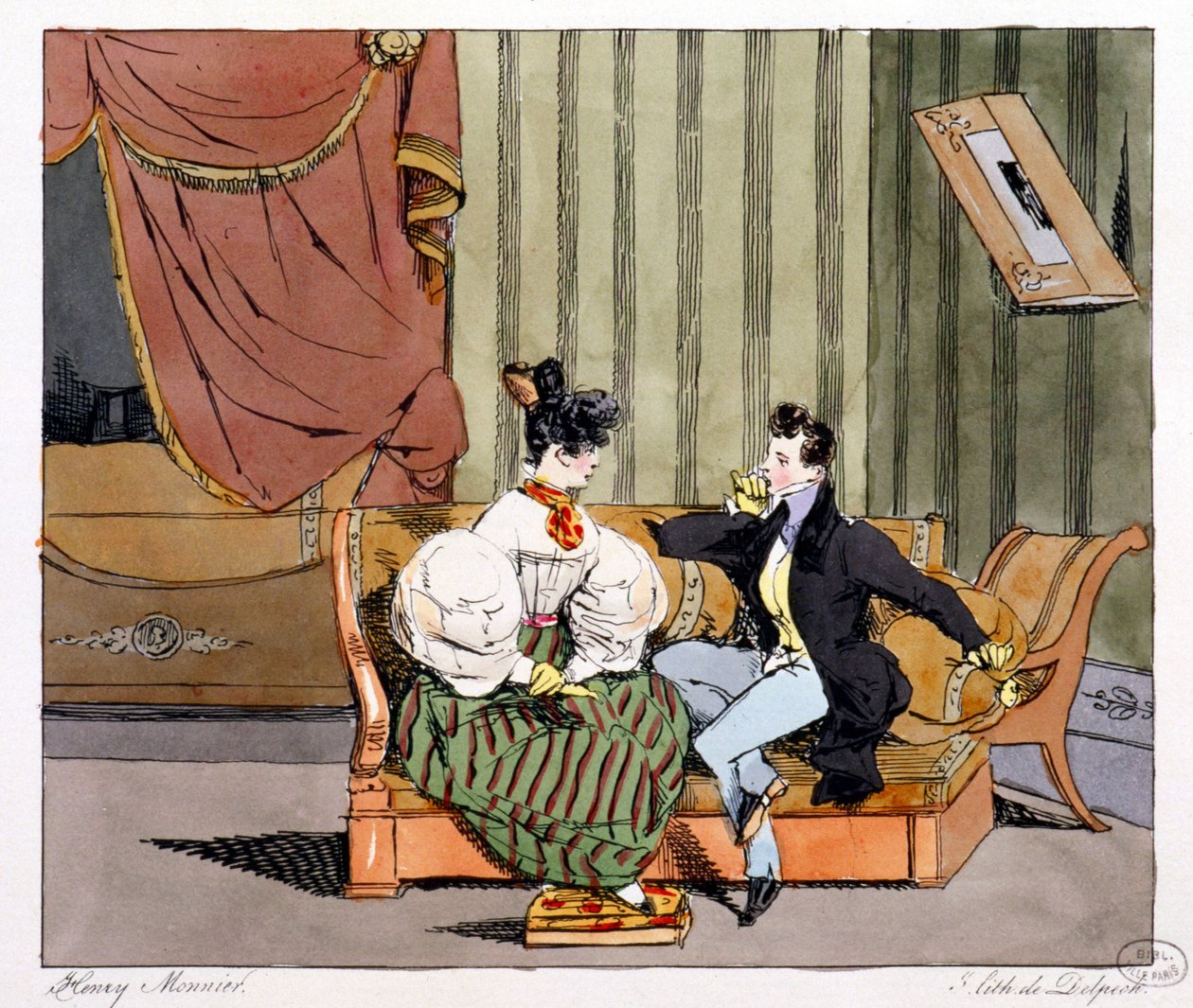 Çalışmaların tamamlayıcısı - Henri Monnier tarafından “” Eskiden ve bugün”de, ed. Delpech, Paris by Henri Bonaventure Monnier