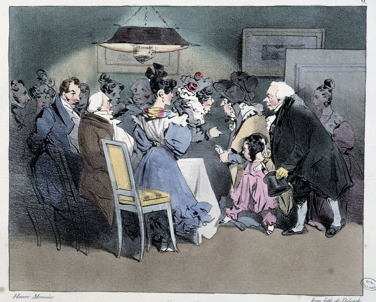 Ziyaretler - Henri Monnier tarafından “” Parisli eskizlerde”, ed. Delpech, Paris by Henri Bonaventure Monnier
