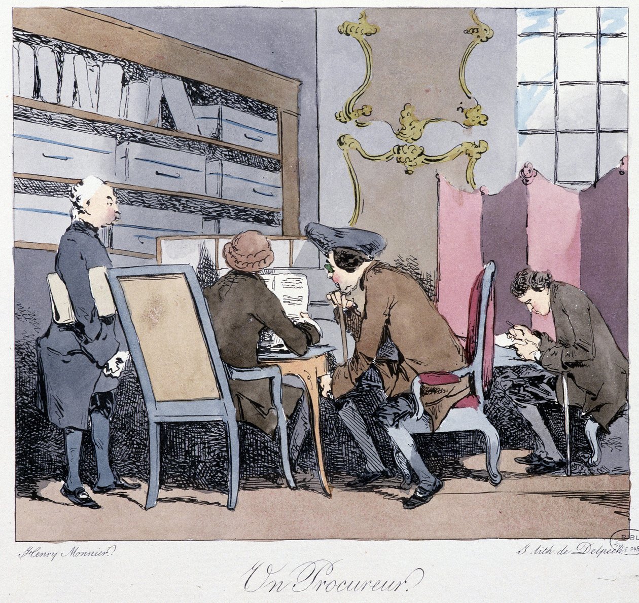 Bir savcı (bir çalışmada dört adam) - Henri Monnier, ed. Delpeç by Henri Bonaventure Monnier