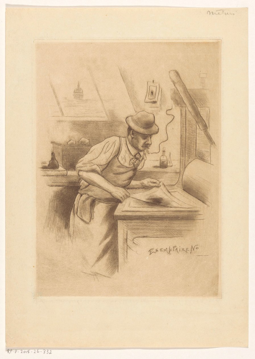 Stüdyosunda yazıcı by Henri Boutet (possibly)
