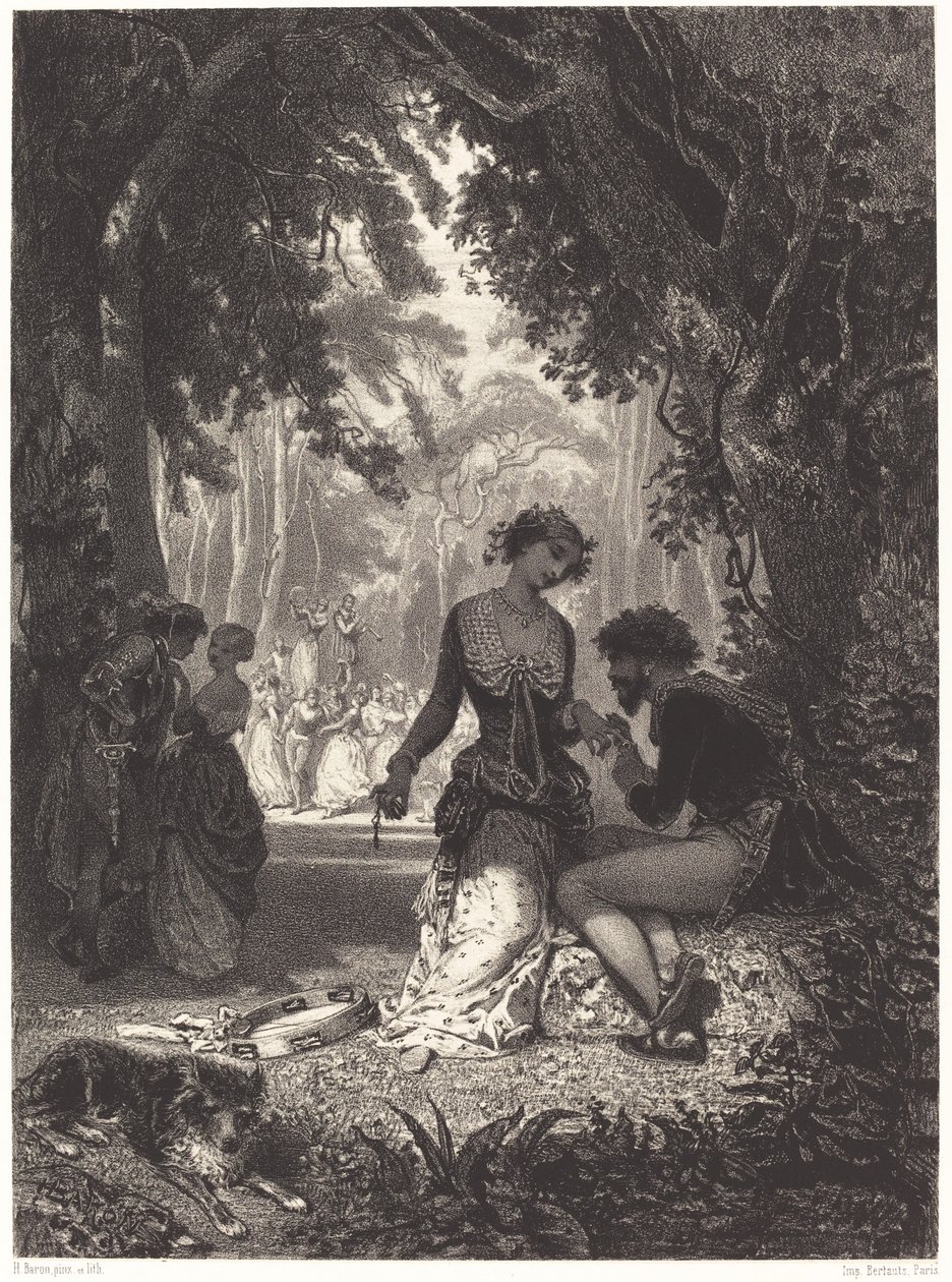 italyan dansçılar by Henri Charles Antoine Baron