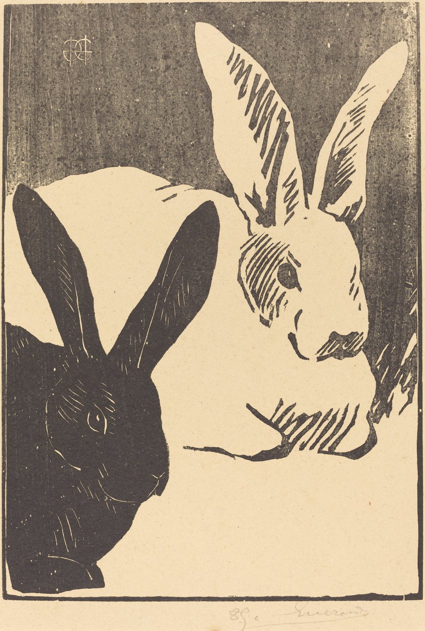 tavşanlar by Henri Charles Guérard