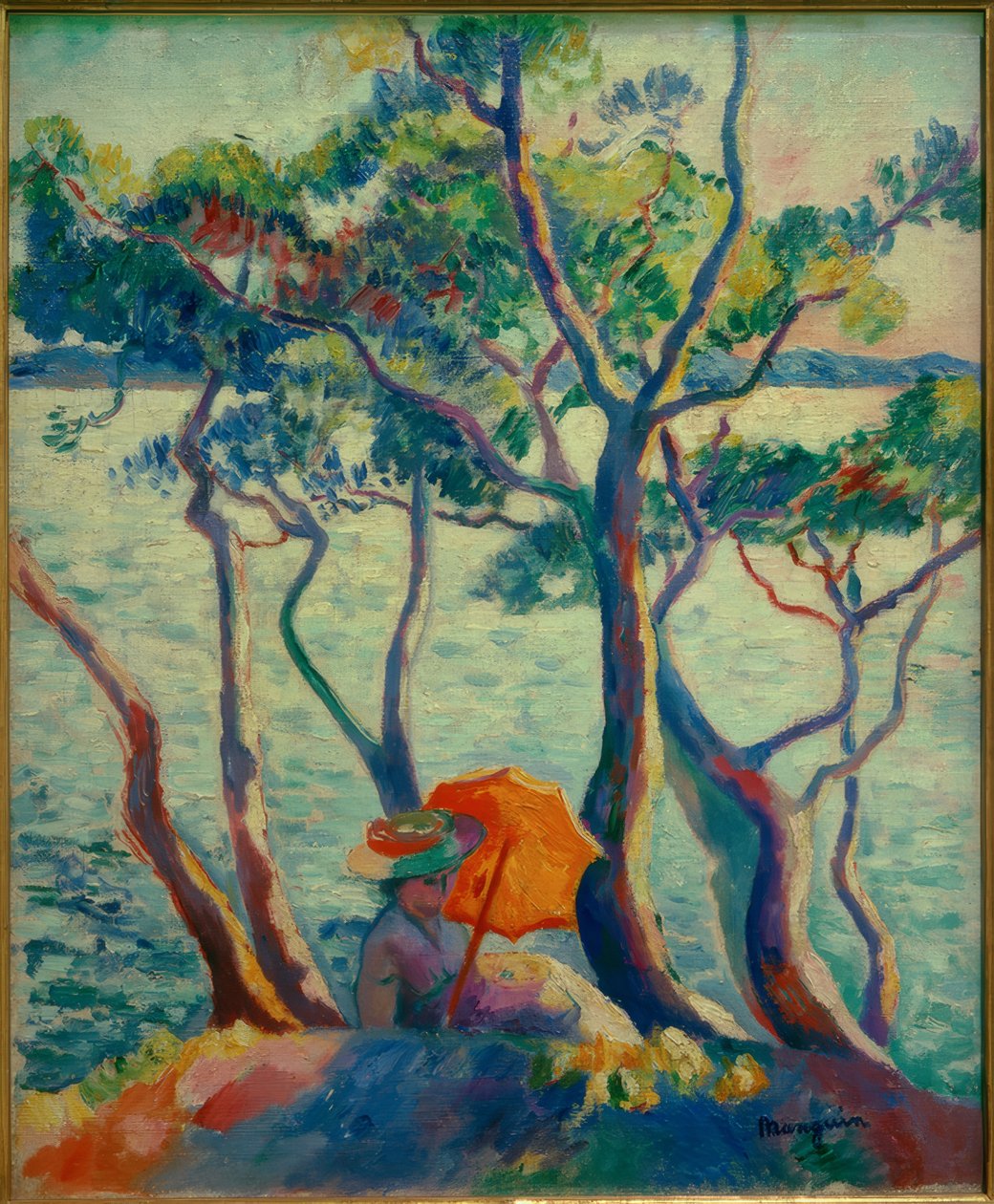 Jeanne şemsiye ile, Horsewoman by Henri Charles Manguin