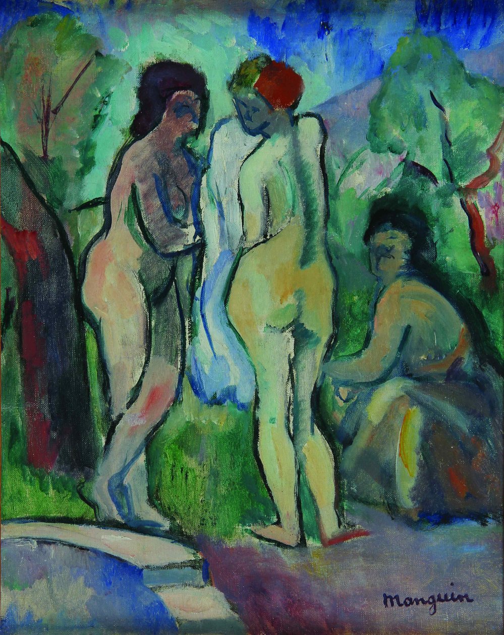 Banyo yapanlar, 1905. by Henri Charles Manguin
