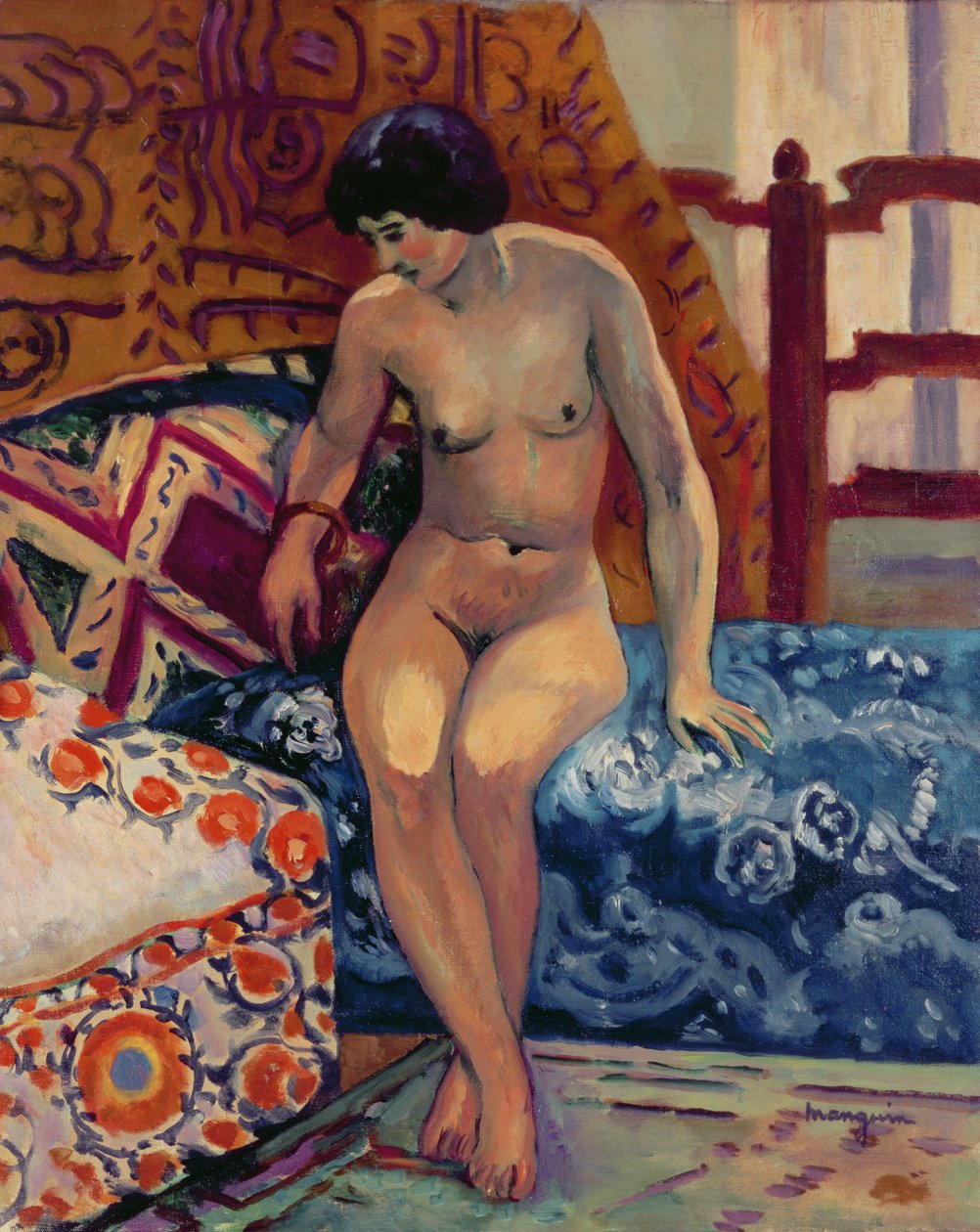 bir osmanlı üzerinde çıplak by Henri Charles Manguin