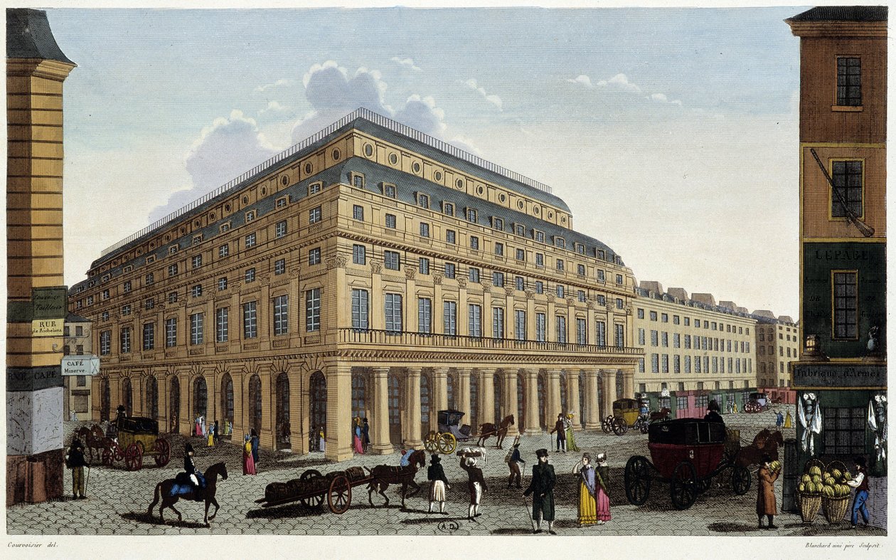 Fransız Tiyatrosu. Courvoisier tarafından gravür by Henri Courvoisier Voisin