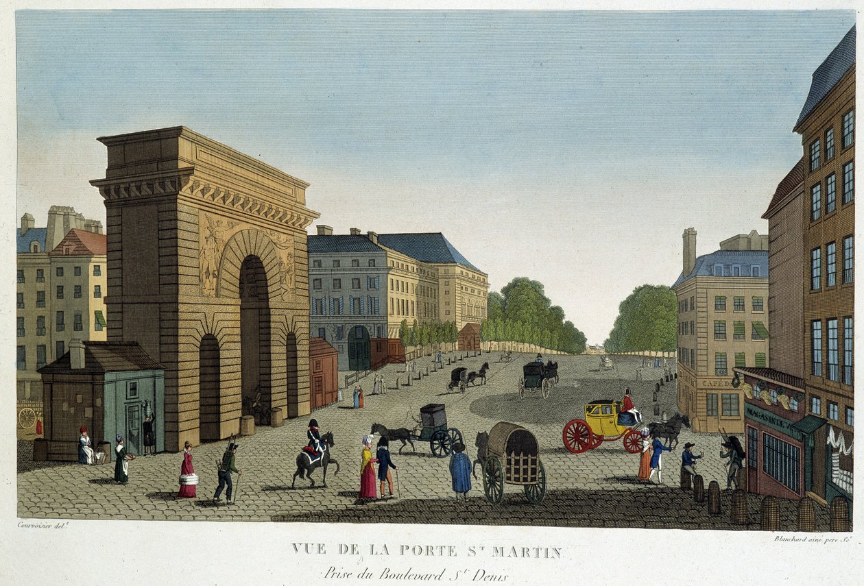 Porte St Martin Görünümü - Courvoisier tarafından “” Paris