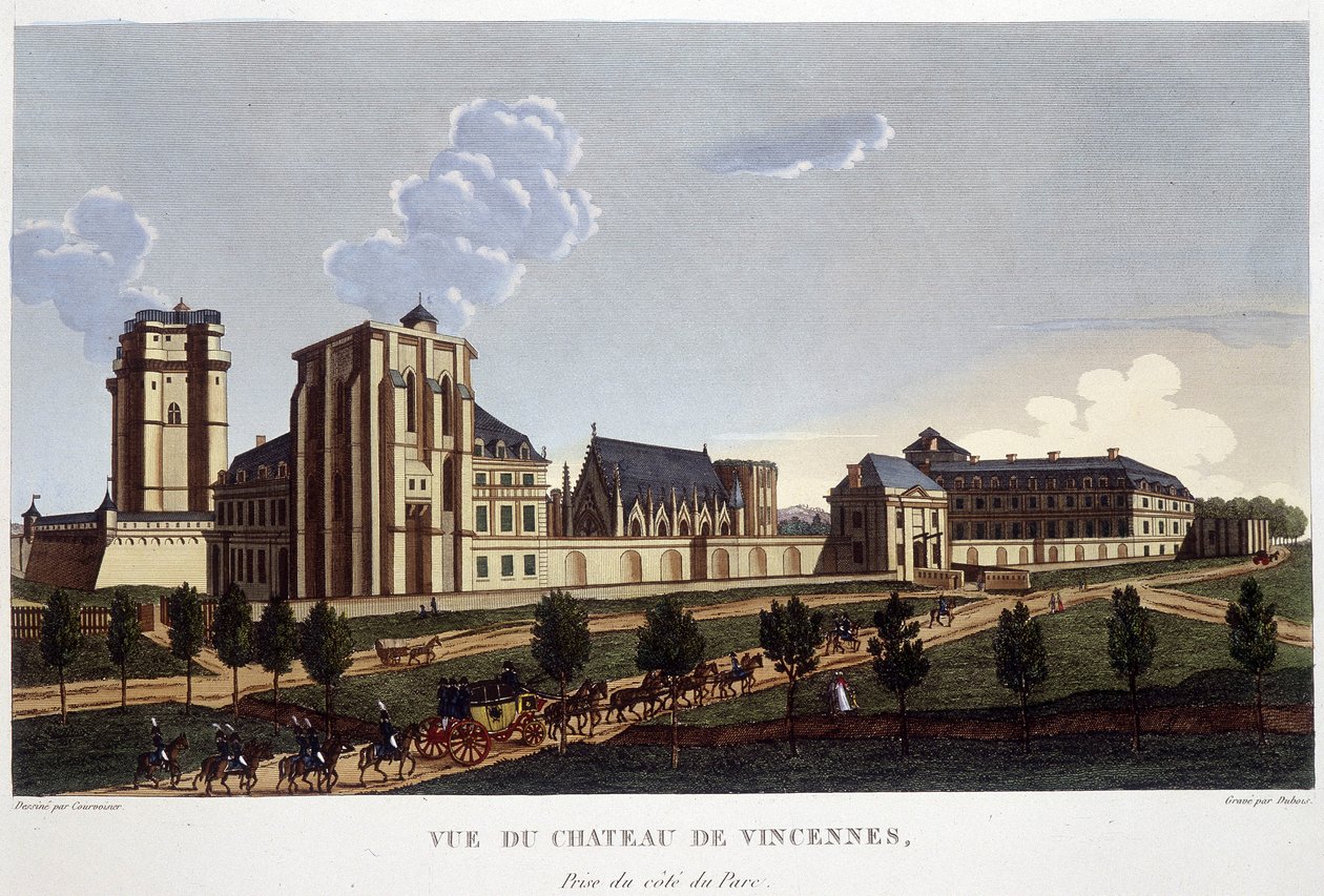 Château de Vincennes, 1820 dolaylarında - Courvoisier tarafından “Paris Manzaraları”nda by Henri Courvoisier Voisin