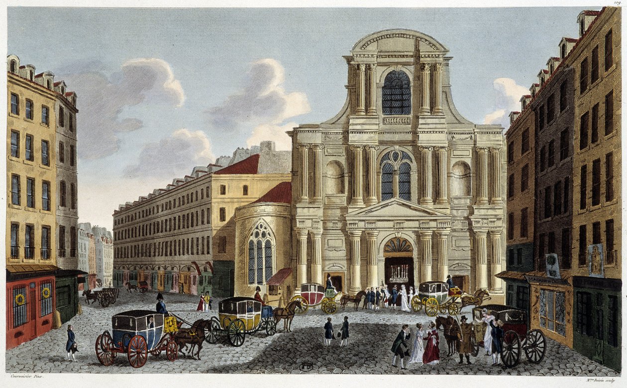 Saint-Gervais Kilisesi, 1820 dolaylarında - Courvoisier tarafından “” Paris