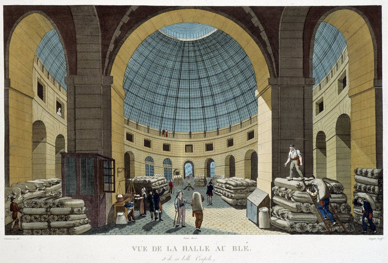 Buğday piyasası - Courvoisier tarafından “” Views of Paris ”te by Henri Courvoisier Voisin