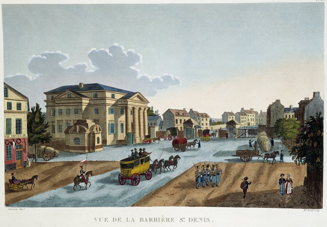 La bariyer Saint-Denis, 1827 dolaylarında - Courvoisier tarafından “” Paris
