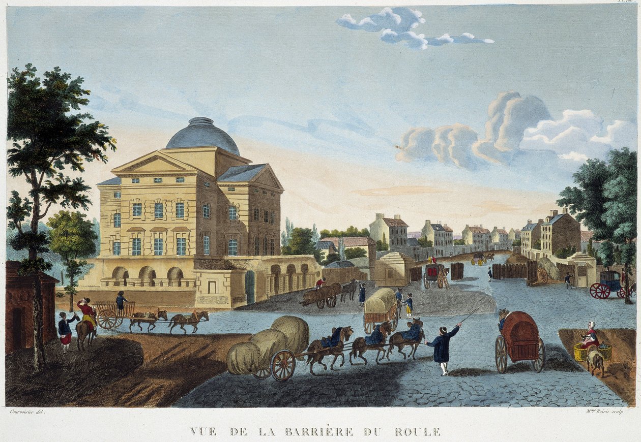 Roule Bariyeri, yaklaşık 1820 - Courvoisier tarafından “Paris Manzaraları”nda by Henri Courvoisier Voisin