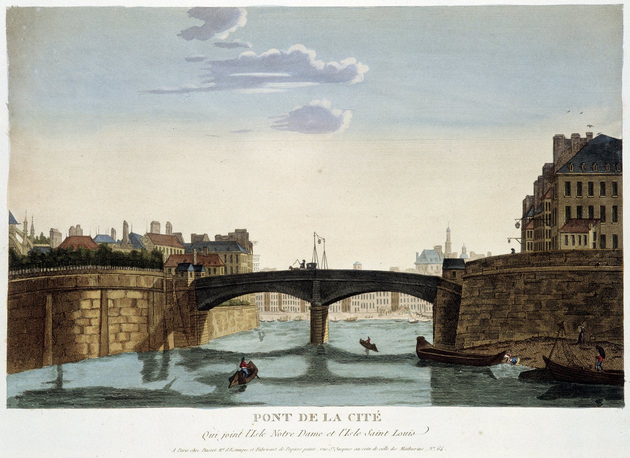 Şehir Köprüsü - Courvoisier tarafından “” Views of Paris”te by Henri Courvoisier Voisin