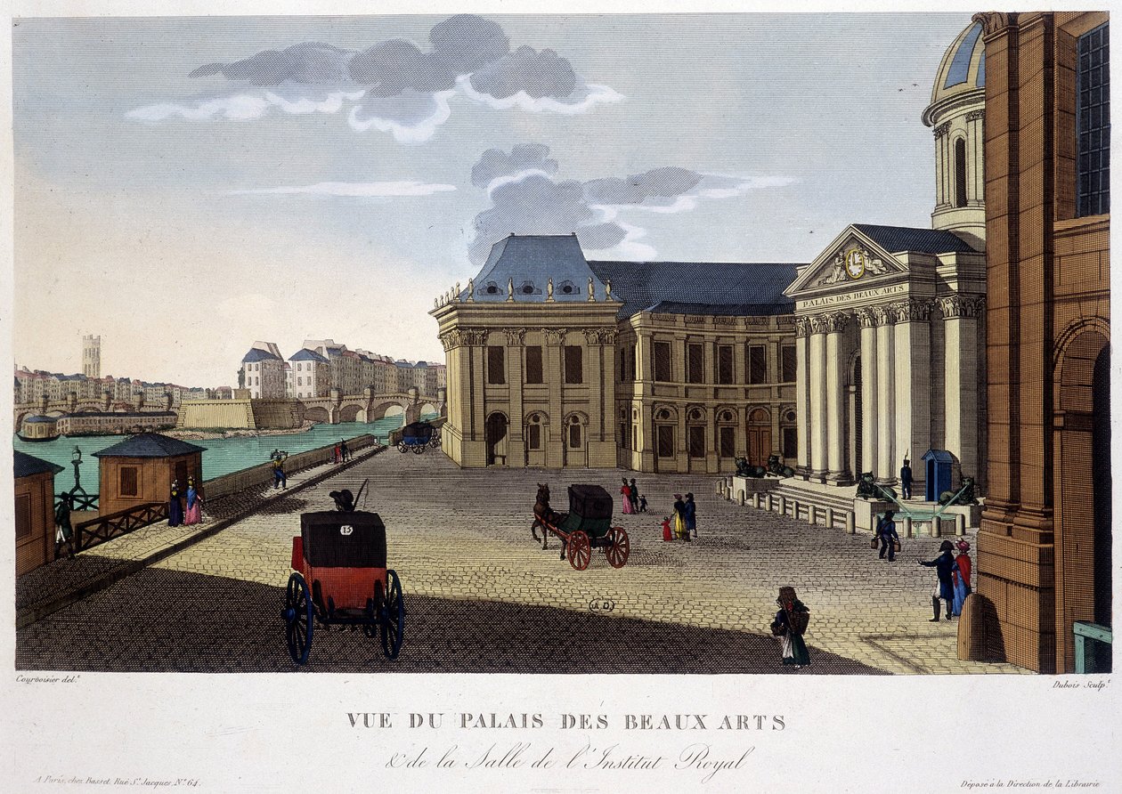Güzel Sanatlar ve Enstitü Sarayı, 1820 dolaylarında - Courvoisier tarafından “” Paris
