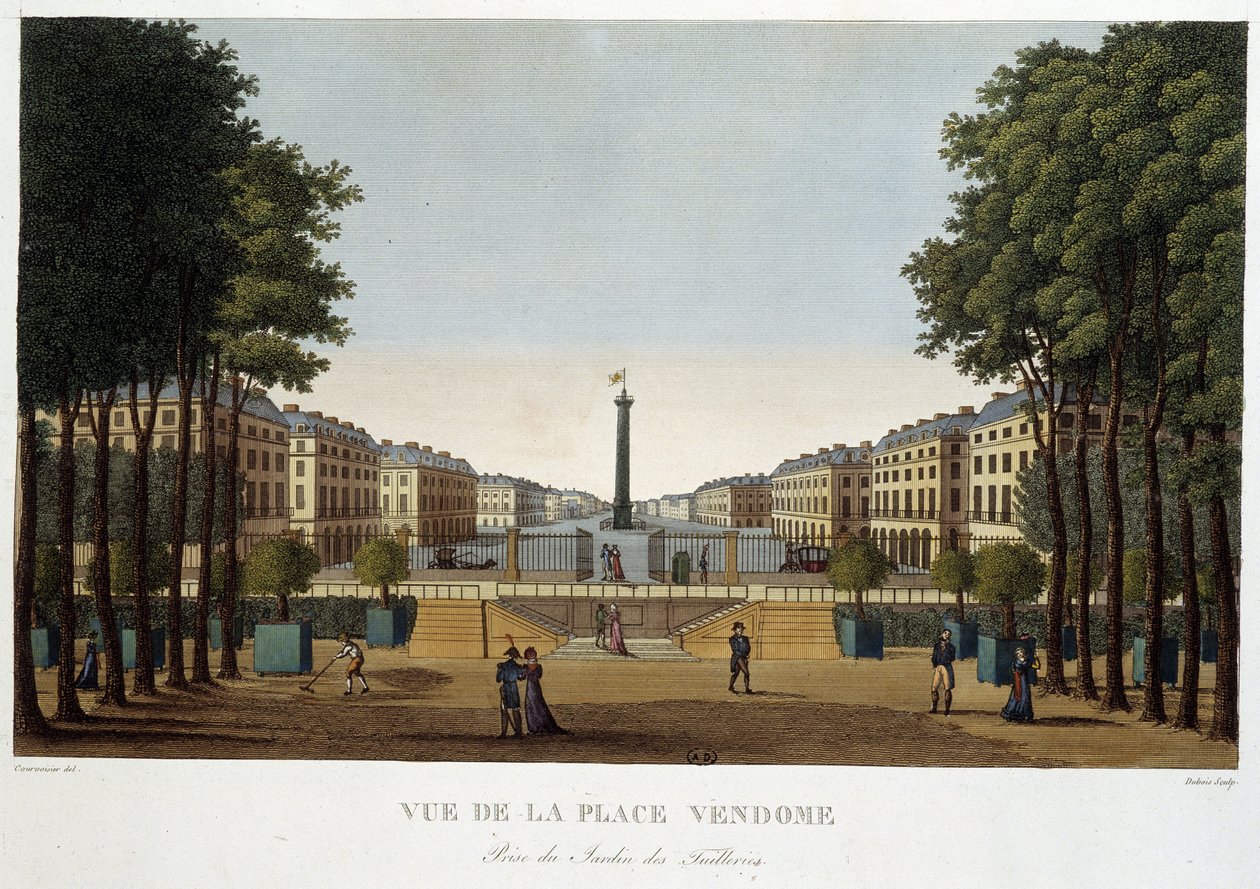 Place Vendôme, bir bahçe manzarası - Courvoisier tarafından Paris by Henri Courvoisier Voisin